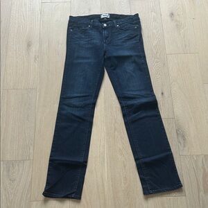 PAIGE Dark Indigo Straight Leg Jeans